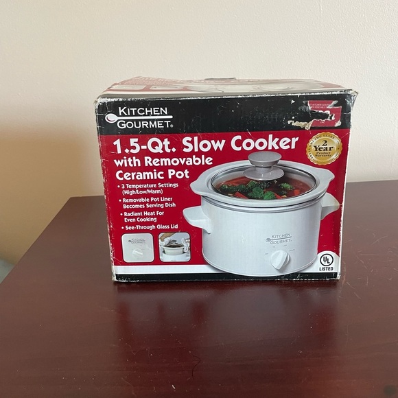 Kitchen Gourmet White Slow Cooker - Picture 2 of 5